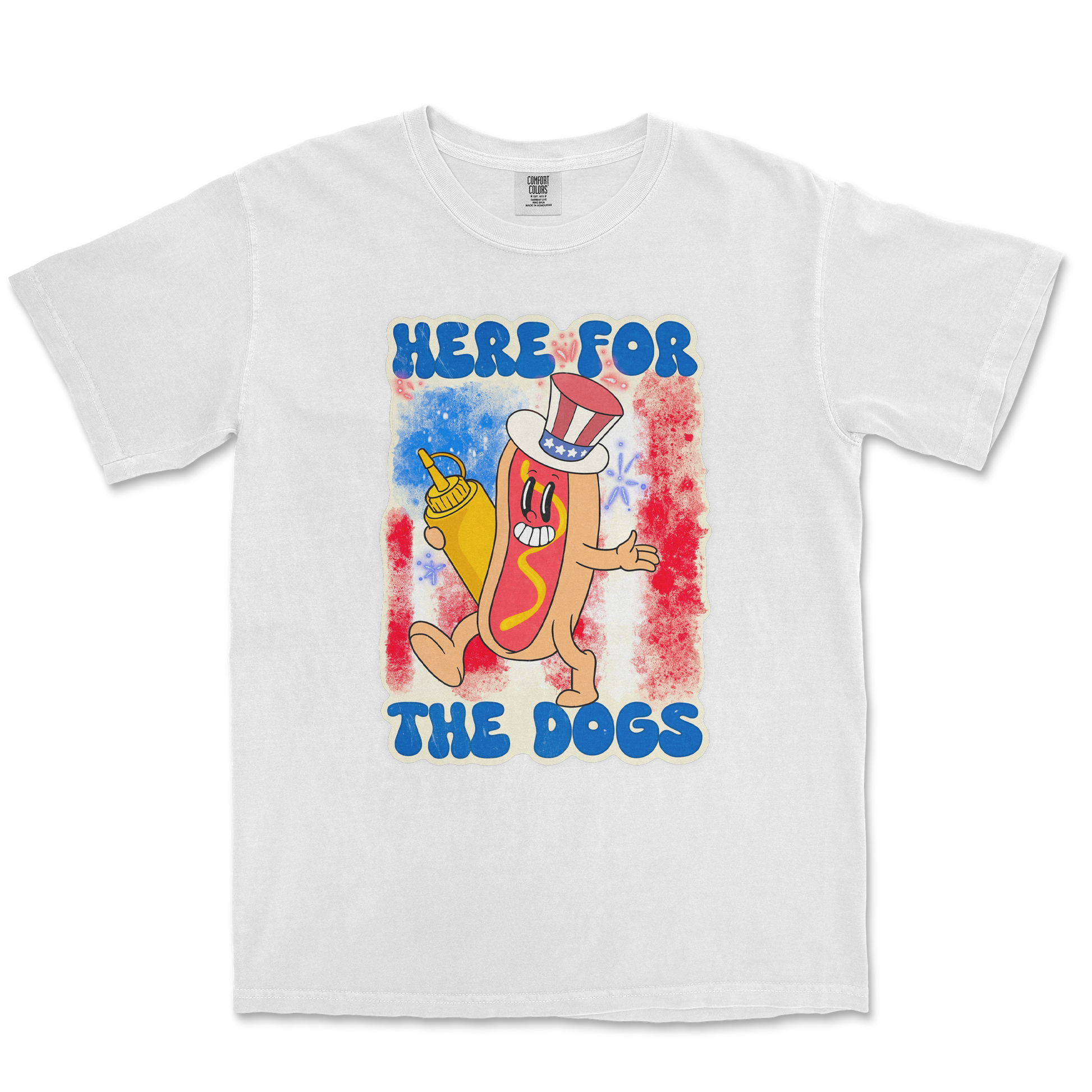 Comfort Colors T-Shirt Hot Dog in White