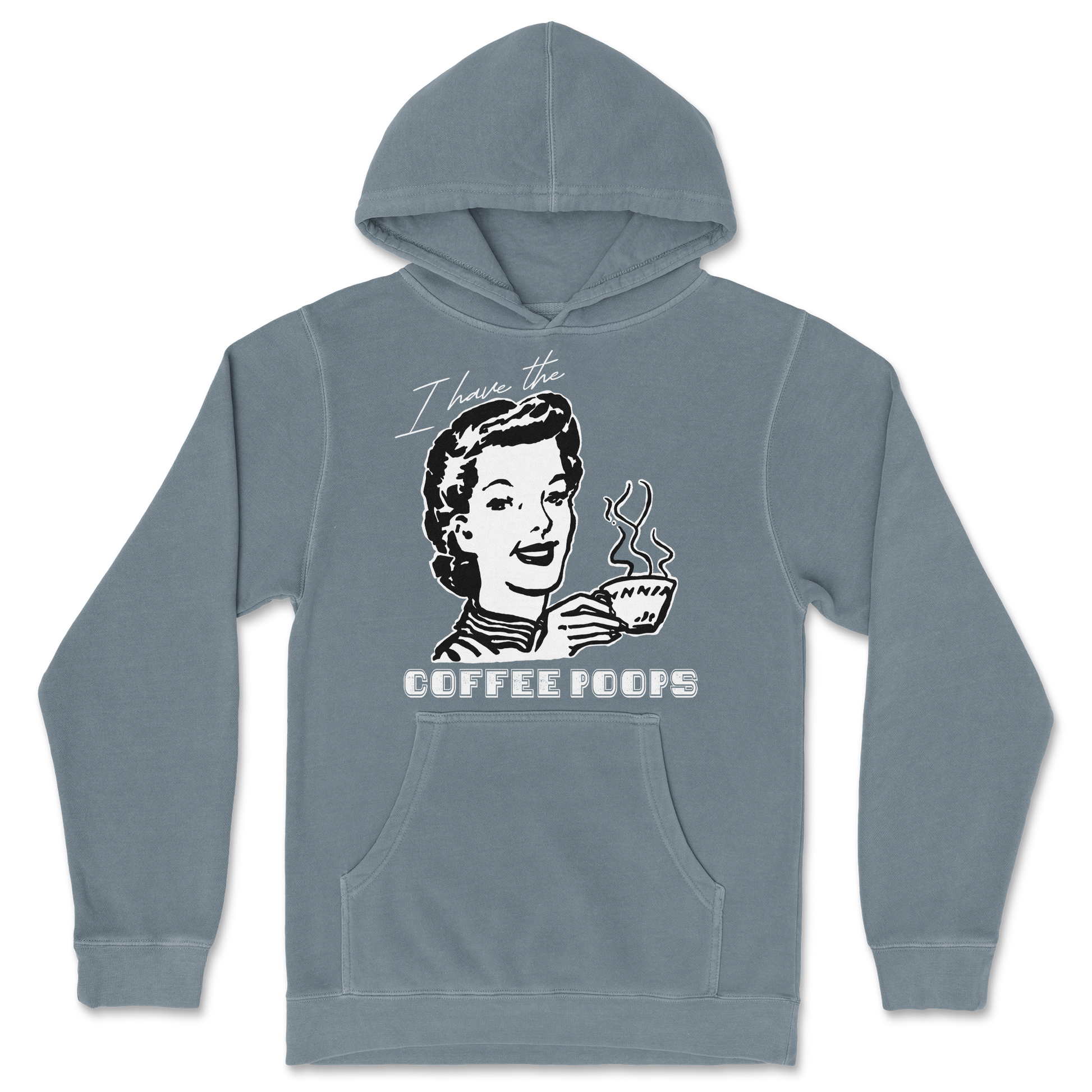 Independent Clothing Co. Hoodie Coffee Poops  in Blue-Magic