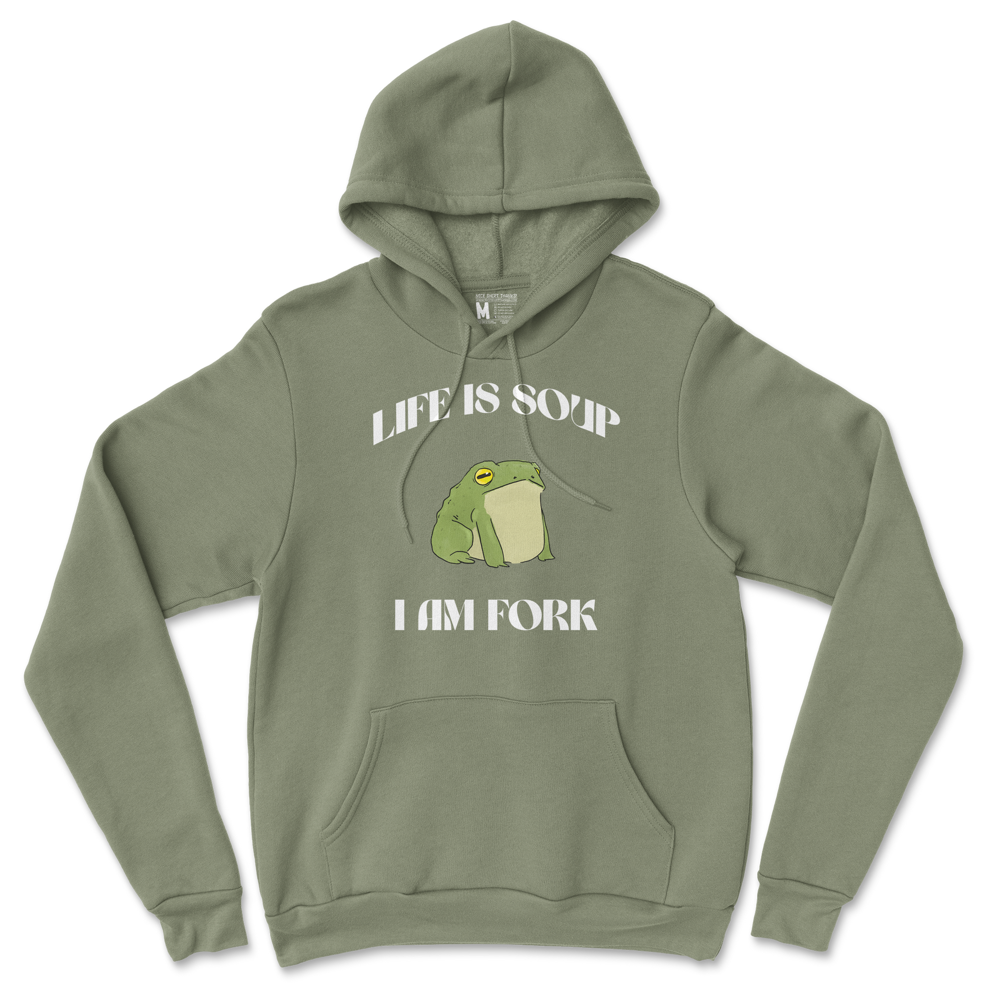 Gildan SoftStyle Hoodie I Am Fork  in Military-Green