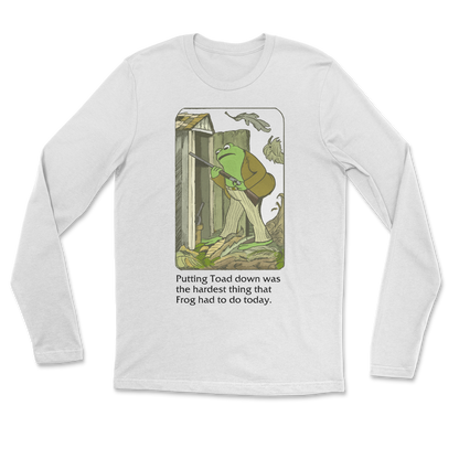 The Nice Shirt Long Sleeve Frog and Toad  in White