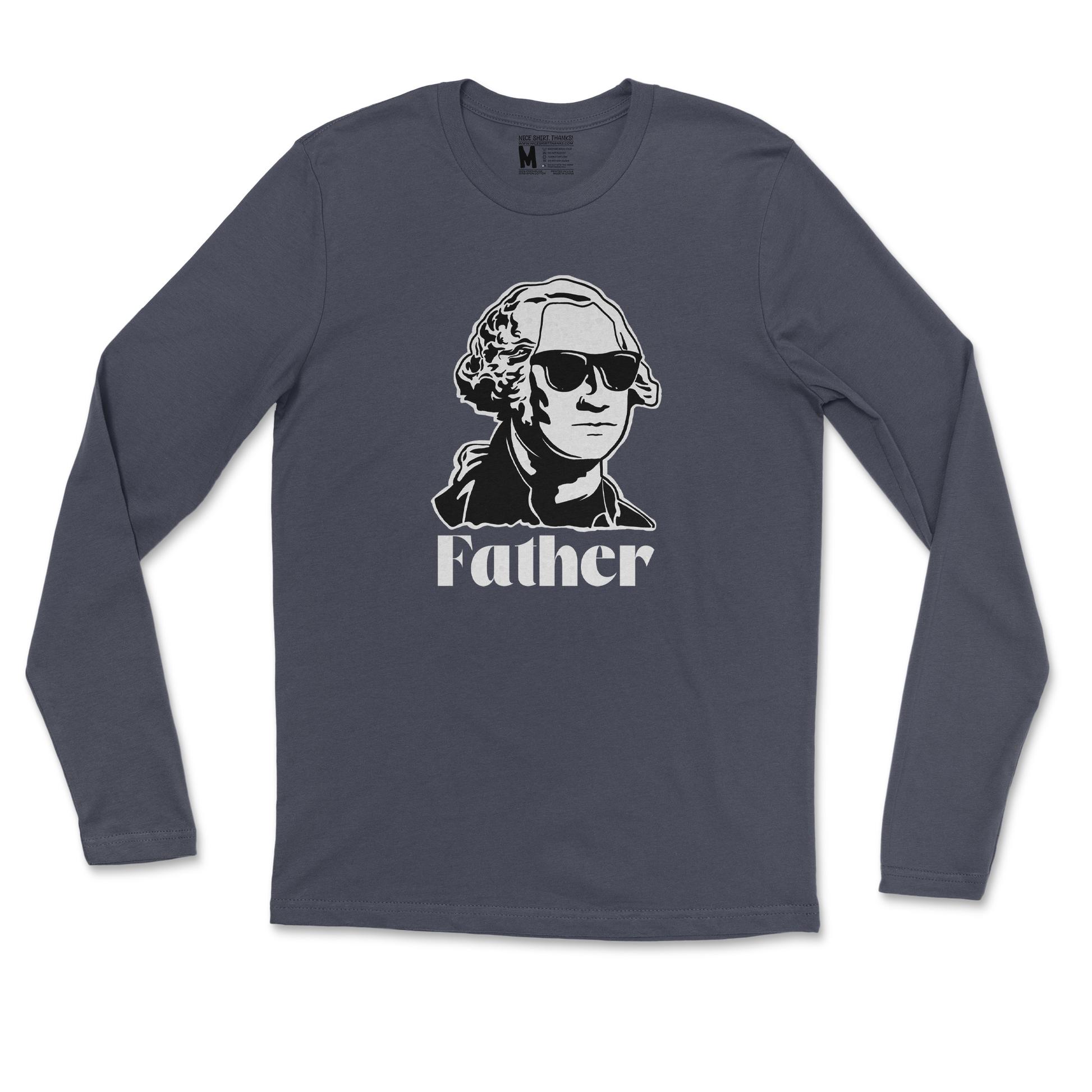 Gildan SoftStyle Long Sleeve Father  in Navy