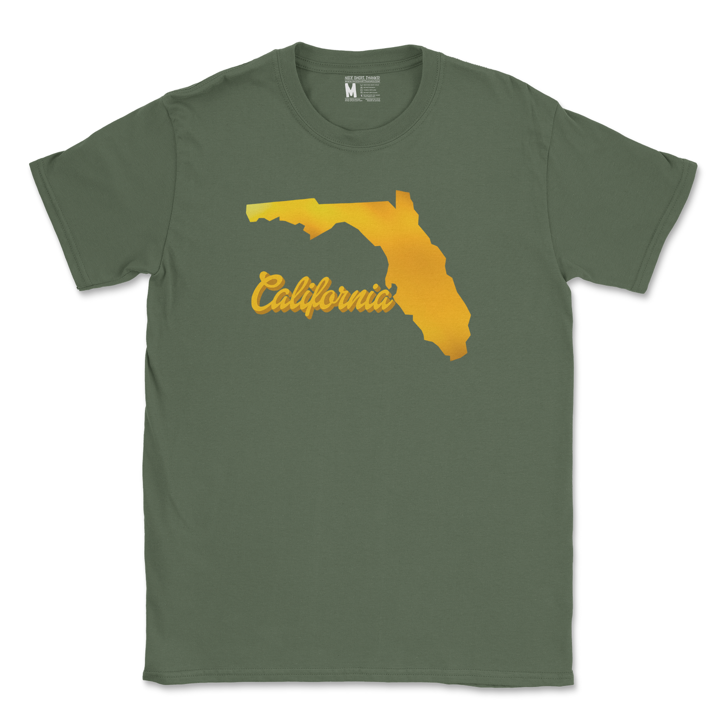 Gildan SoftStyle T-Shirt California in Military Green