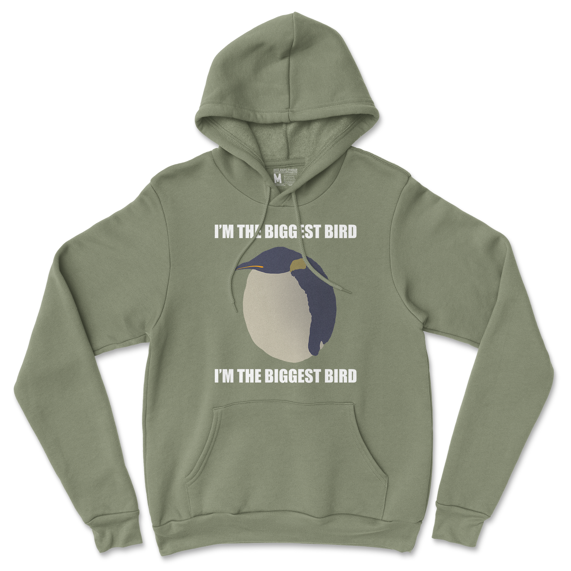 Gildan SoftStyle Hoodie I Am The Biggets Bird in Military Green