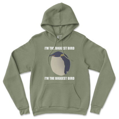 Gildan SoftStyle Hoodie I Am The Biggets Bird in Military Green