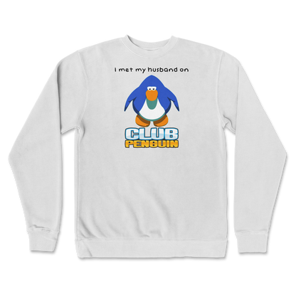 Independent Clothing Co. Crew Neck Club Penguin Husband  in white