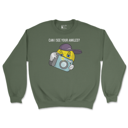 Gildan SoftStyle Crew Neck Let Me See Your Ankles in Military Green