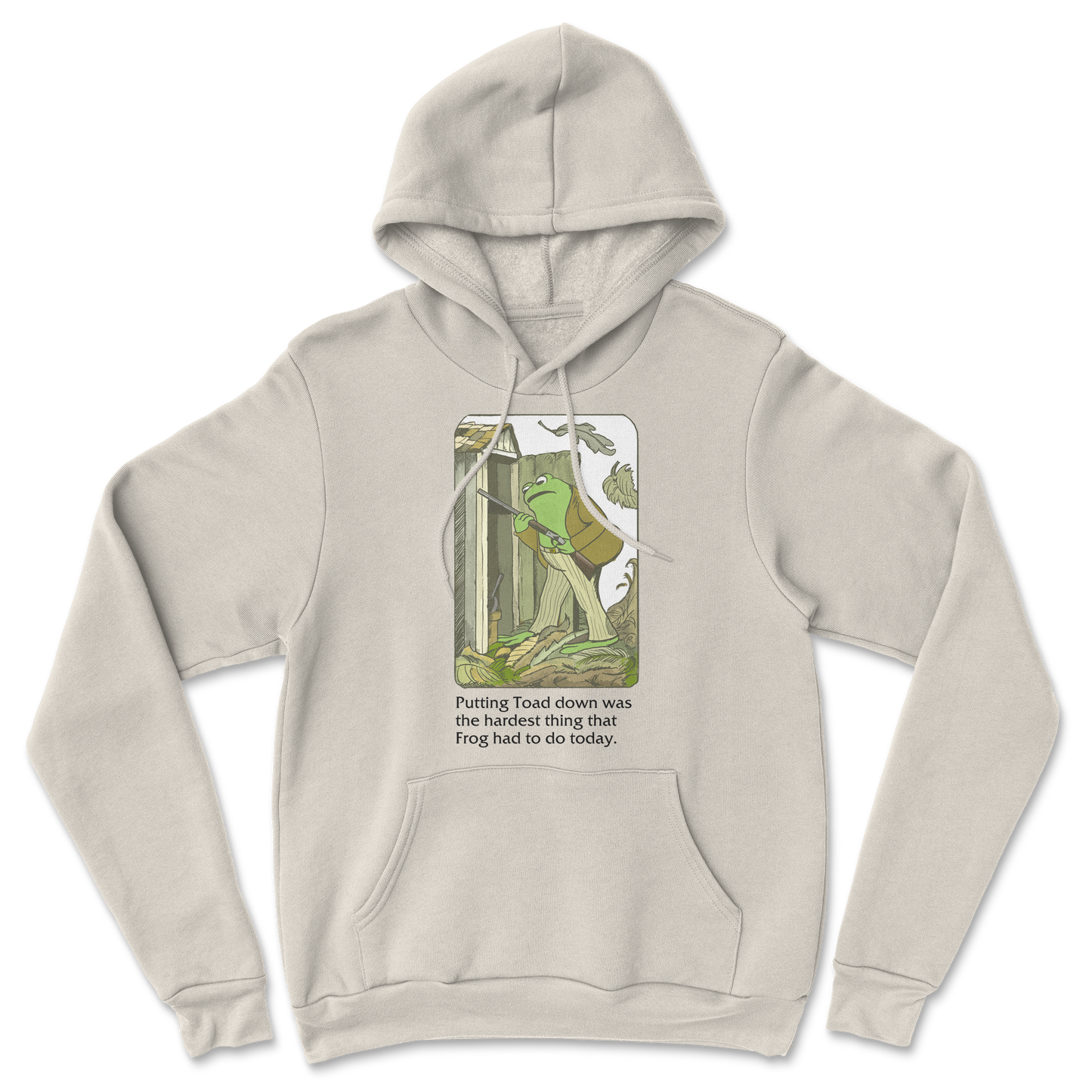 The Nice Shirt Hoodie Frog and Toad  in Sand