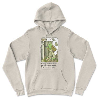 The Nice Shirt Hoodie Frog and Toad  in Sand