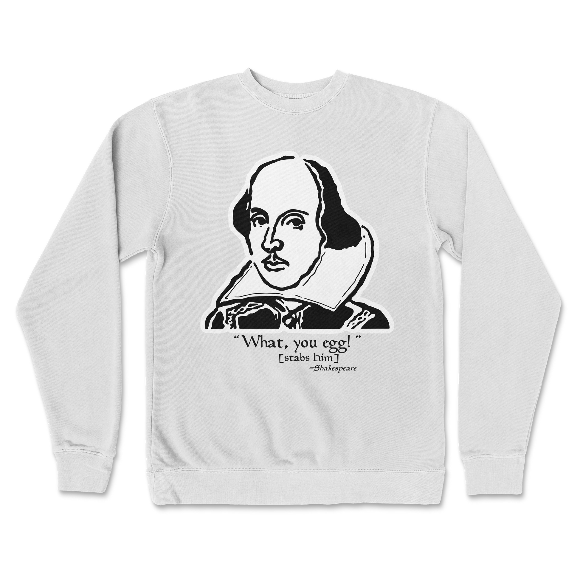 Independent Clothing Co. Crew Neck Shakespeare Quote  in White