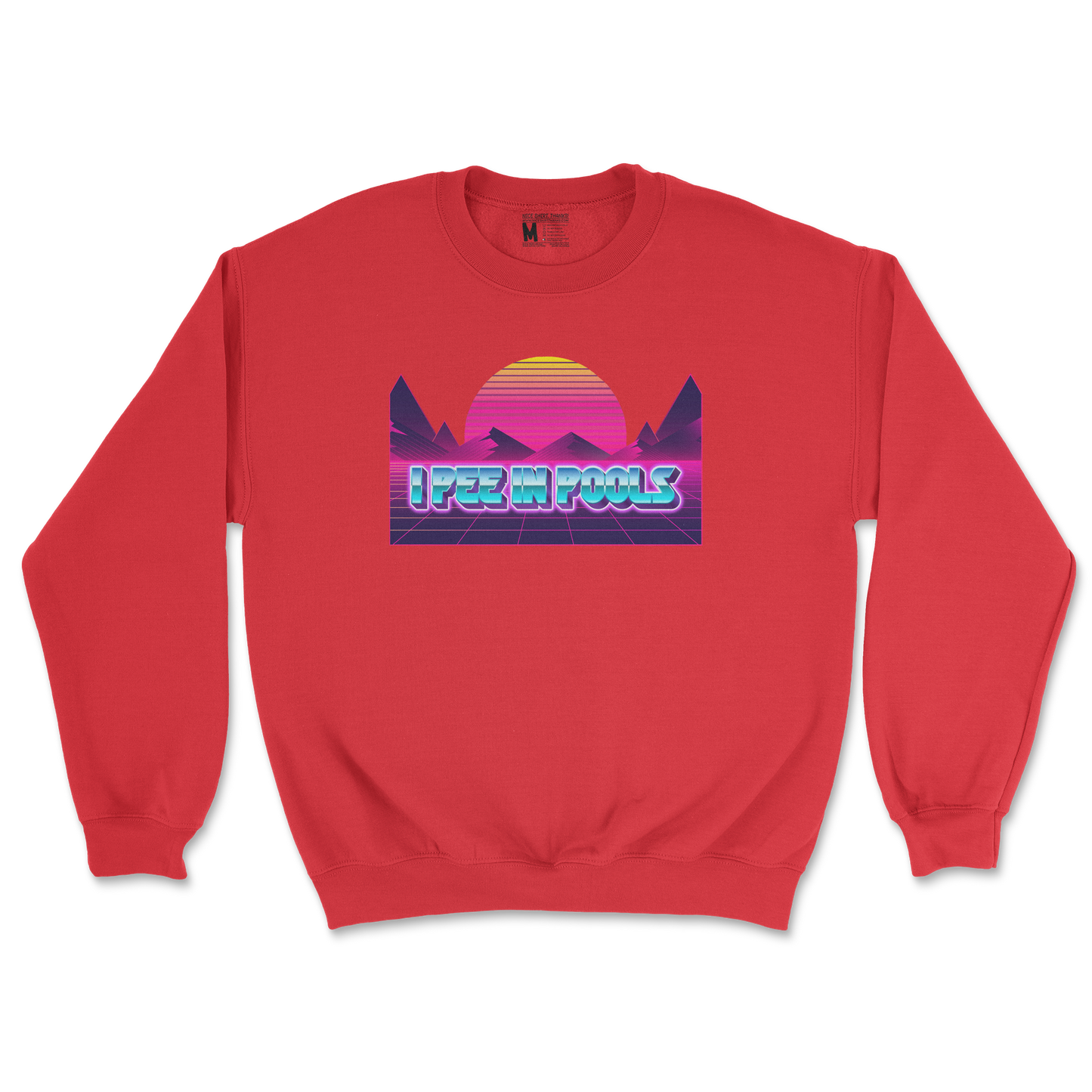 Gildan SoftStyle Crew Neck I Pee in Pools in Red