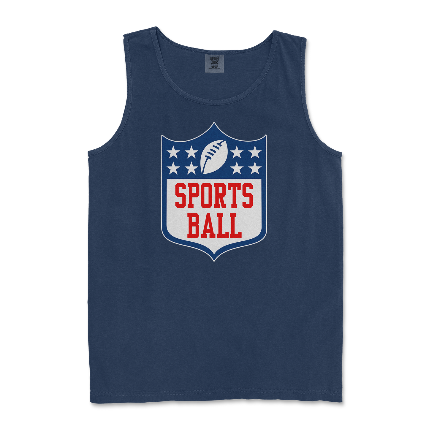 Comfort Colors Tank Top Sports Ball in TrueNavy