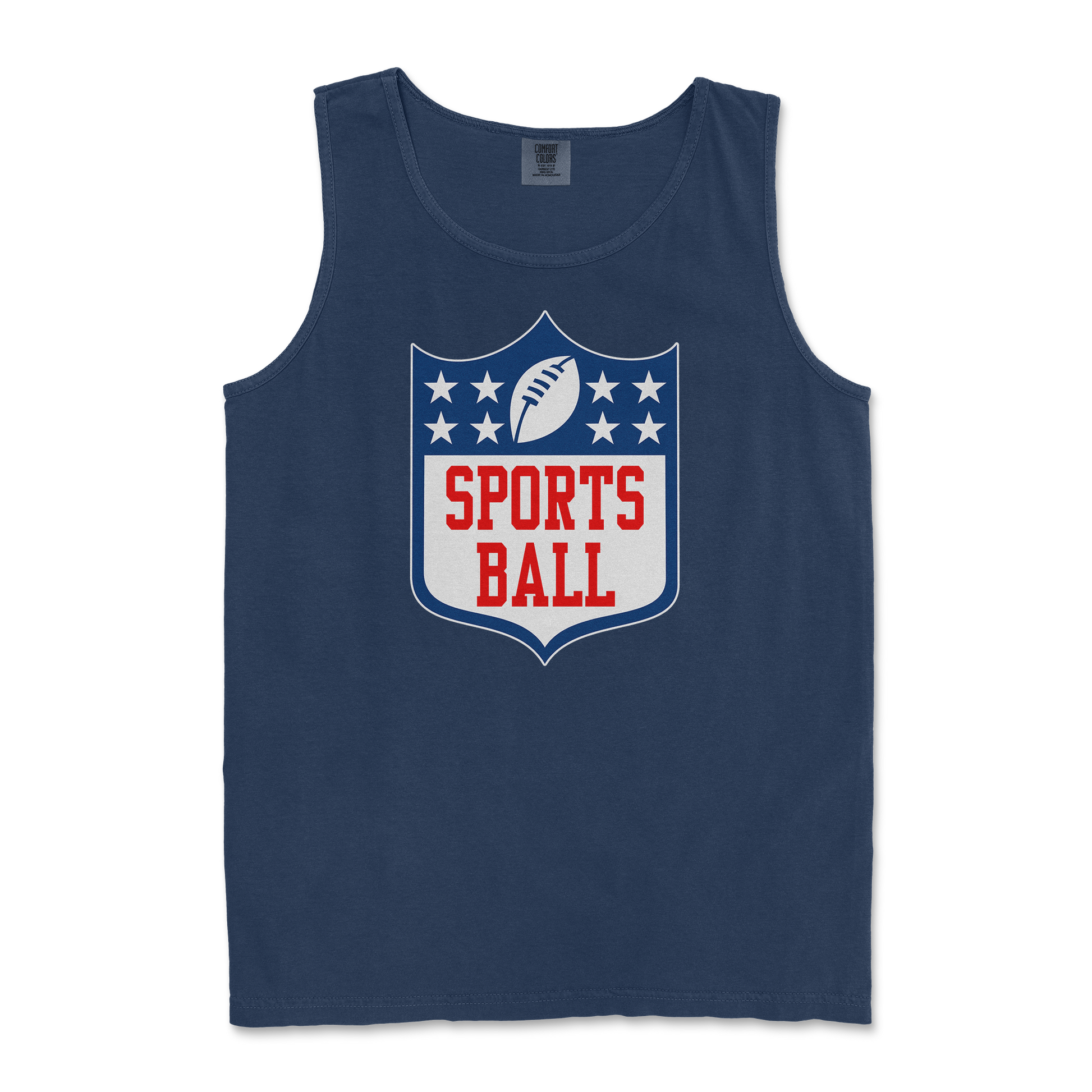 Comfort Colors Tank Top Sports Ball in TrueNavy