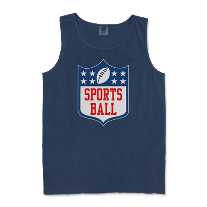 Comfort Colors Tank Top Sports Ball in TrueNavy