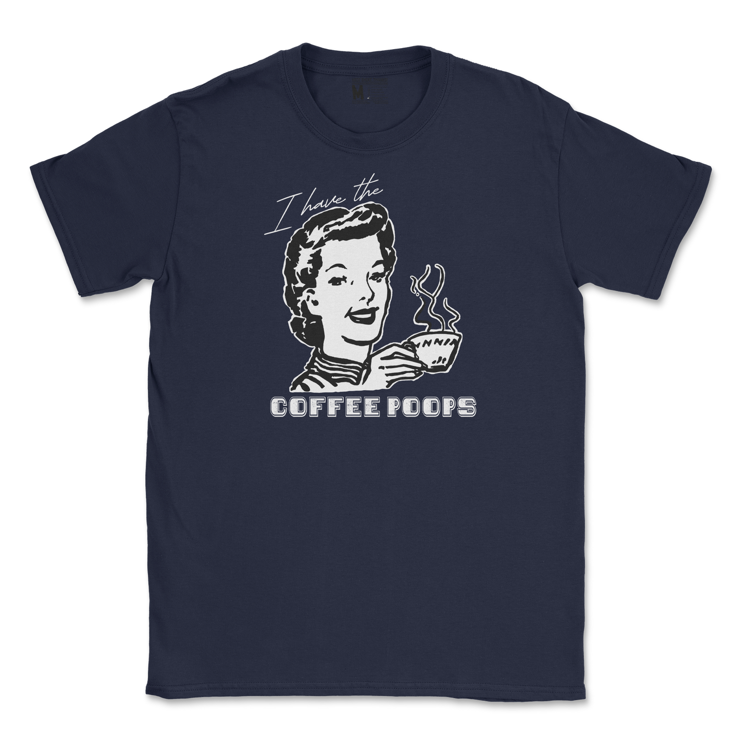 Gildan SoftStyle T-Shirt Coffee Poops  in Navy