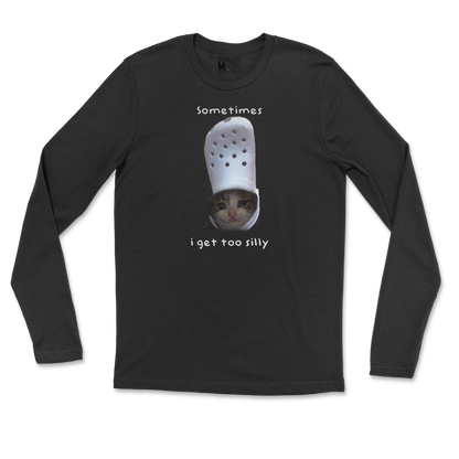 Gildan SoftStyle Long Sleeve Got Too Silly  in Black