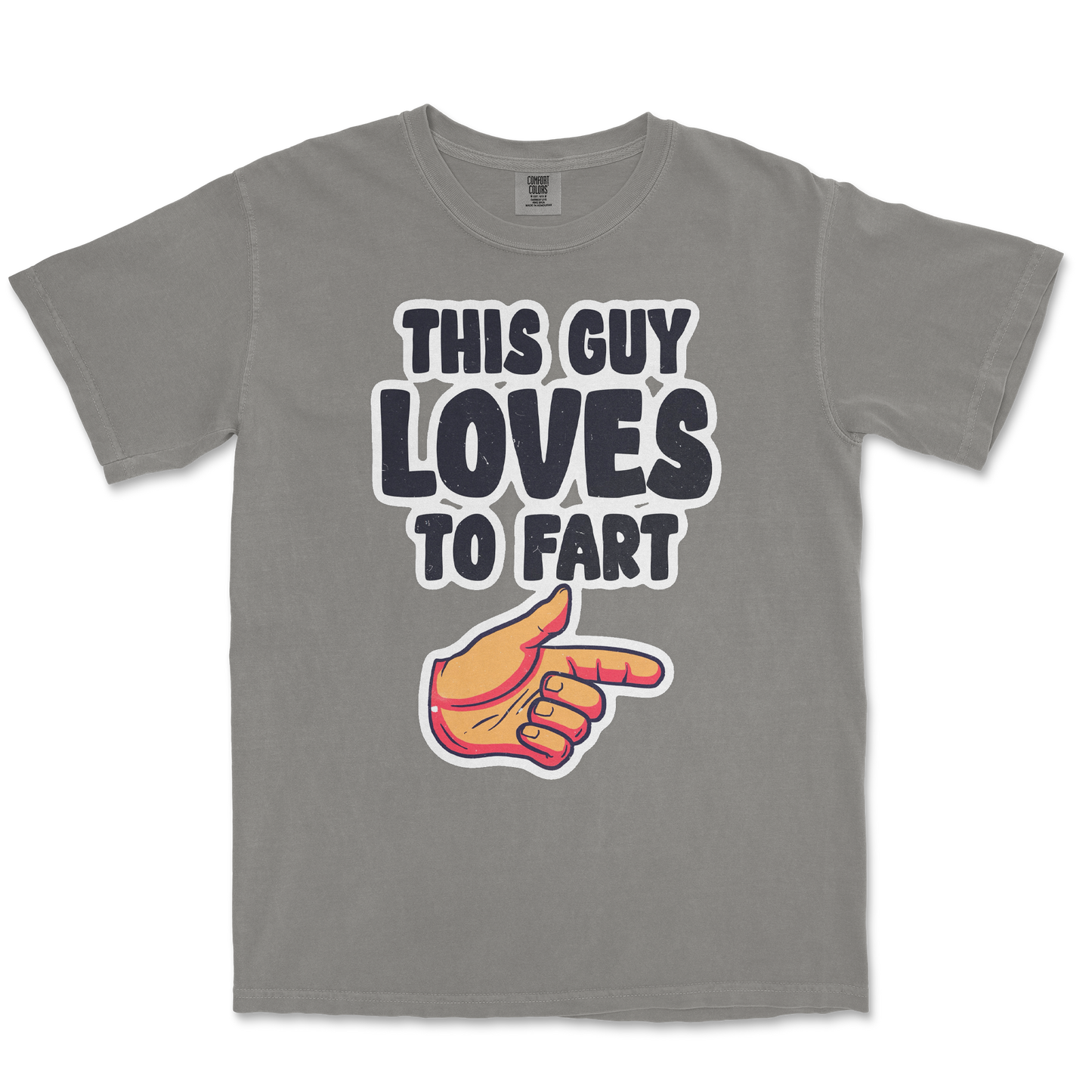 Comfort Colors T-Shirt Who Farted  in Grey