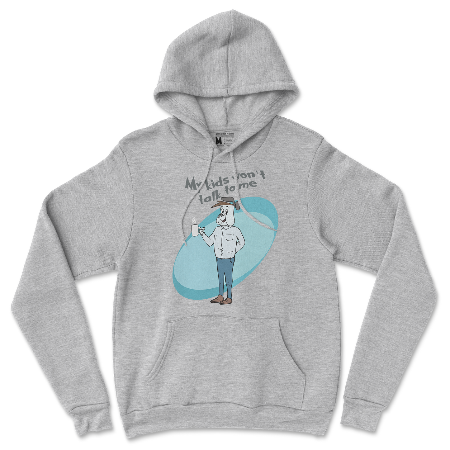 Gildan SoftStyle Hoodie My Kids Wont Talk To Me in Sports Grey