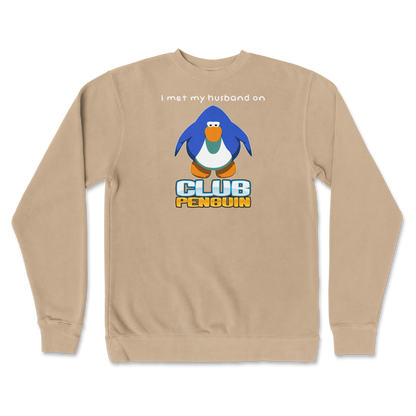 Independent Clothing Co. Crew Neck Club Penguin Husband  in Sandstone