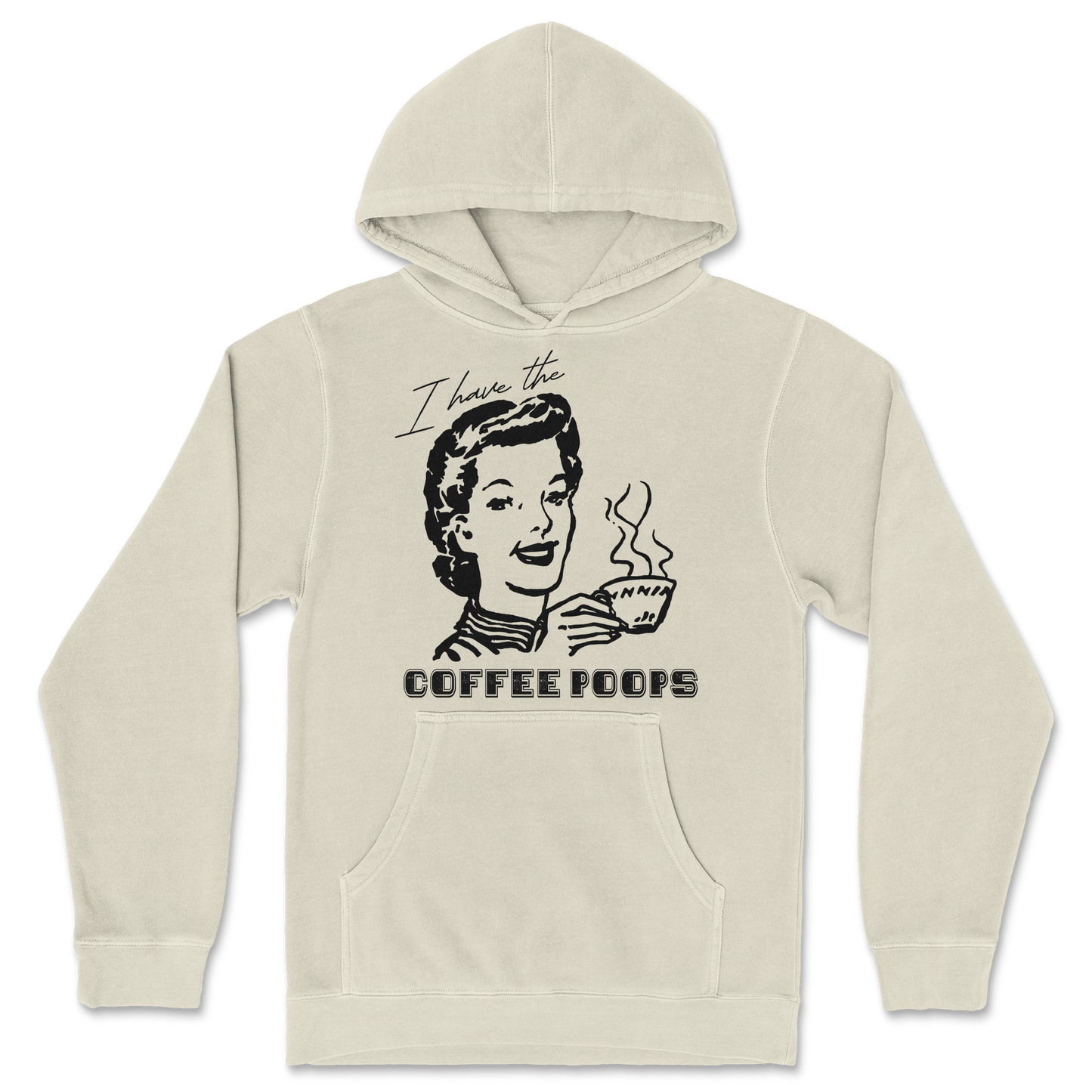 Independent Clothing Co. Hoodie Coffee Poops  in Ivory