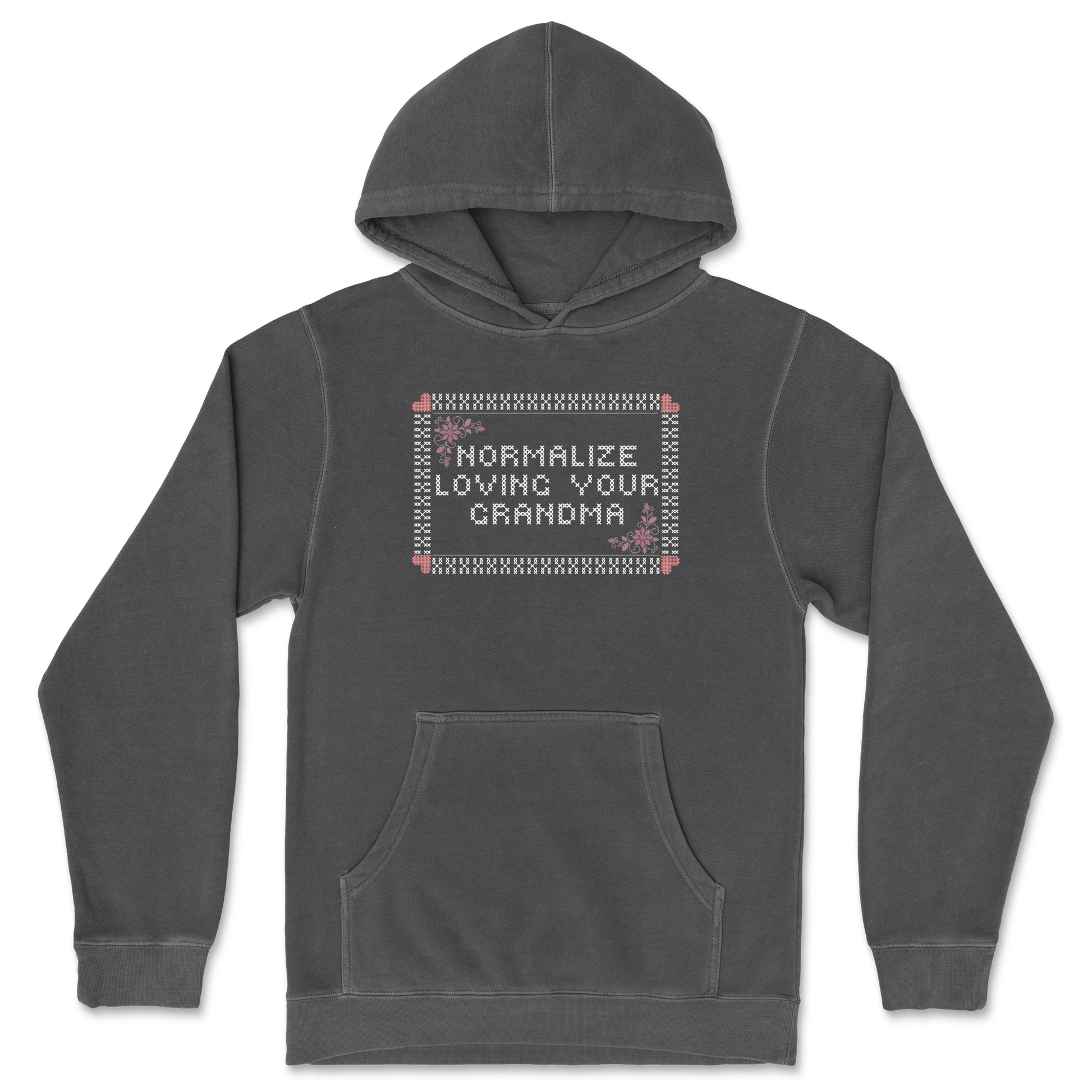 Independent Clothing Co. Hoodie Cross Stitch in Black
