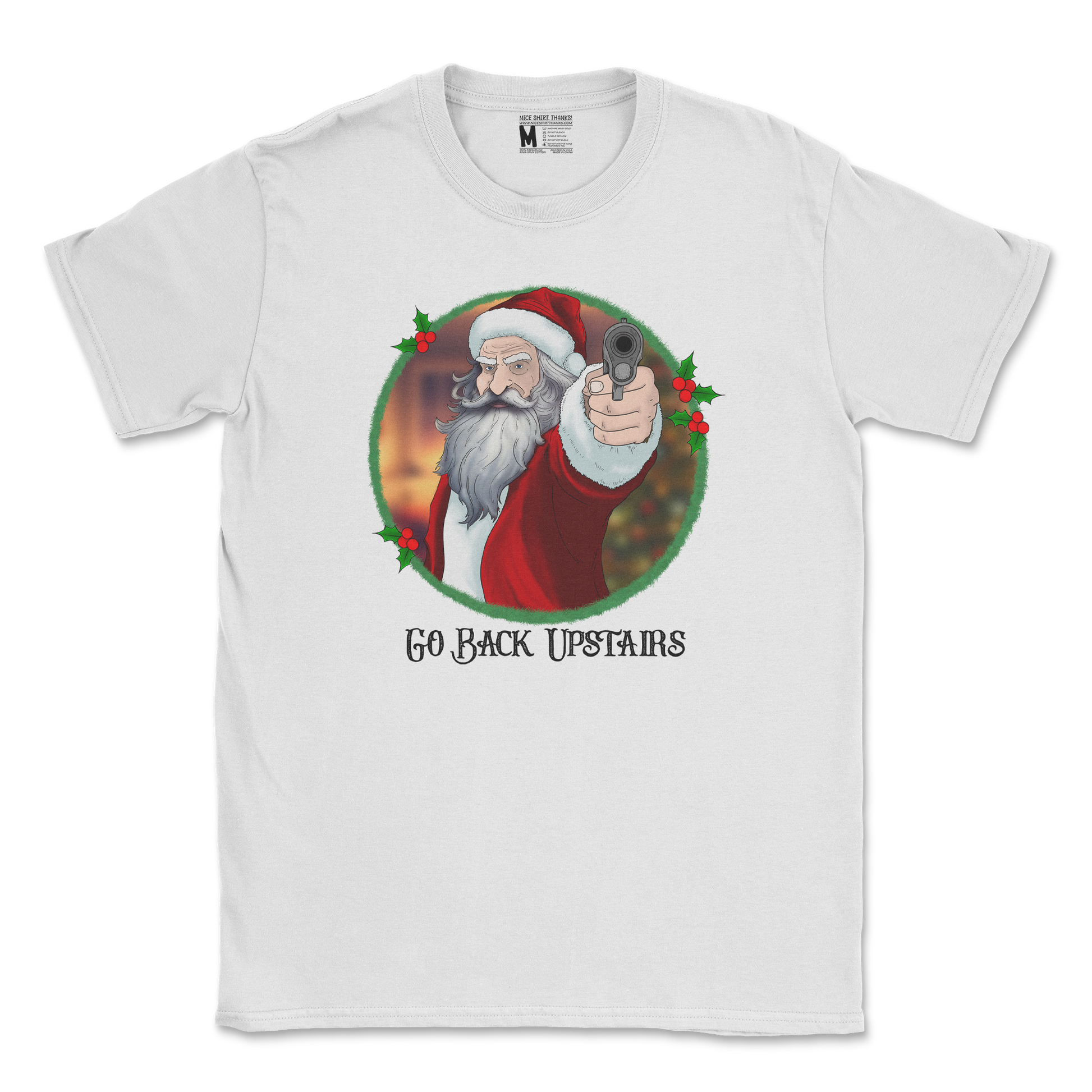 Gildan SoftStyle T-Shirt Angry Santa  in White