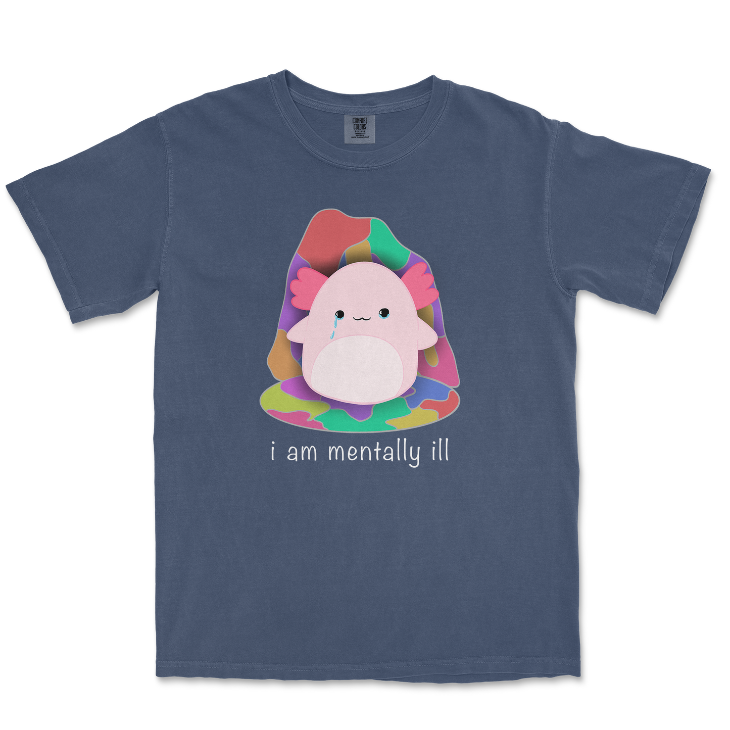 Comfort Colors T-Shirt Mentally Ill and Squishy in Midnight