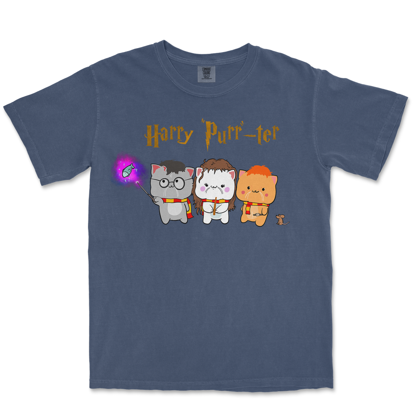 Comfort Colors T-Shirt Harry Purrter in Midnight