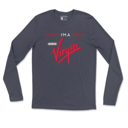 Gildan SoftStyle Long Sleeve Mobile Virgin in Navy