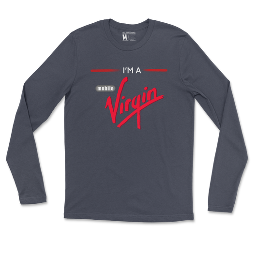 Gildan SoftStyle Long Sleeve Mobile Virgin in Navy