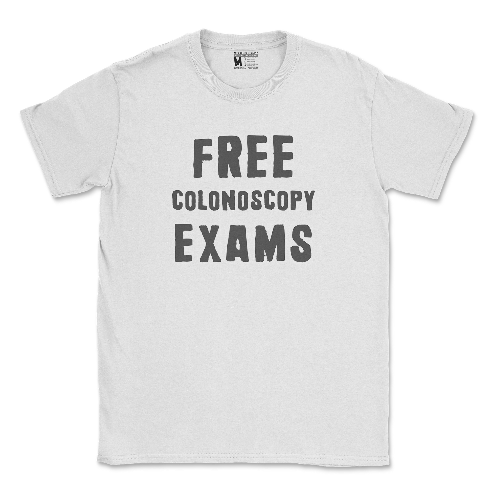 Gildan SoftStyle T-Shirt Free Colonoscopy Exams in White