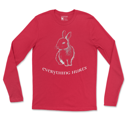 Gildan SoftStyle Long Sleeve Everything Hurts in Red