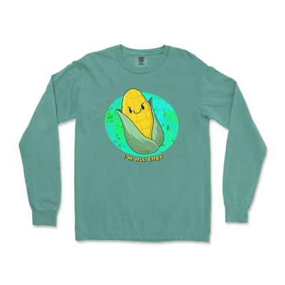 Comfort Colors Long Sleeve Mmm Corn in LightGreen