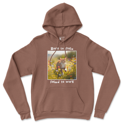 Gildan SoftStyle Hoodie Born to Frolic  in Cocoa