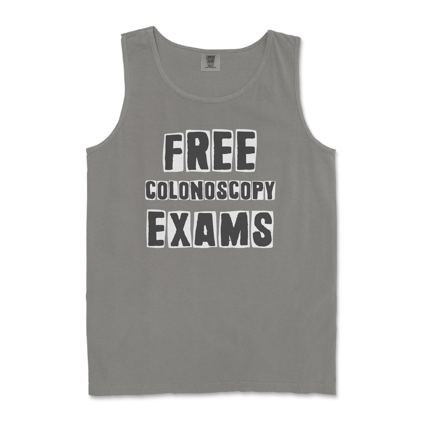 Comfort Colors Tank Top Free Colonoscopy Exams in Grey