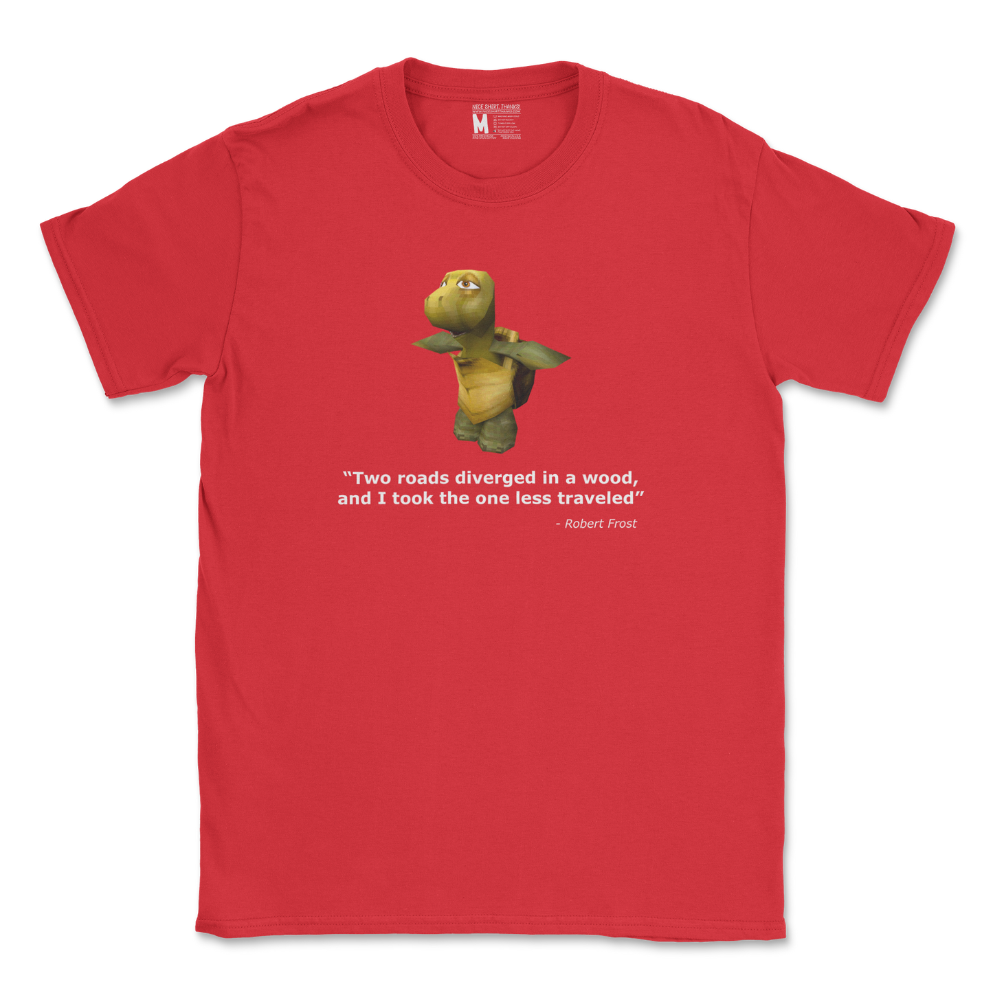 Gildan SoftStyle T-Shirt Robert Frost Quote in Red