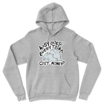 Heavy Blend Hoodie Broke Cat in Grey Heather