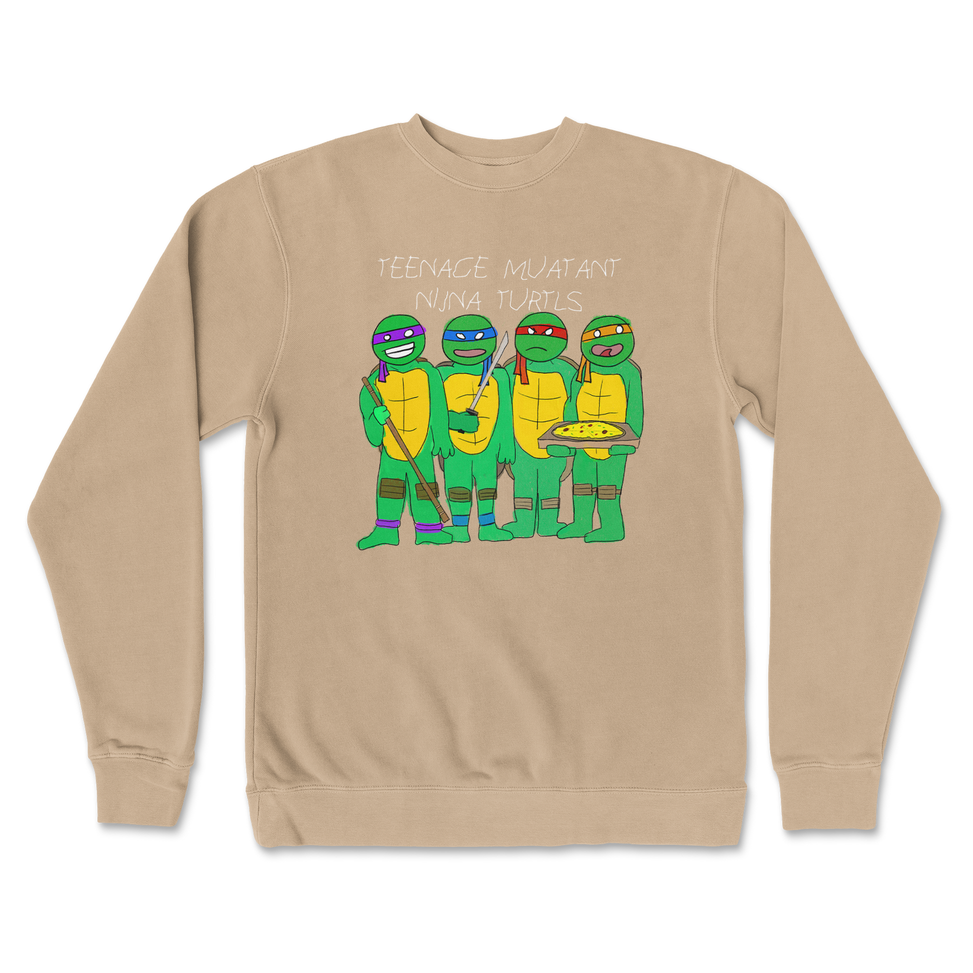 Independent Clothing Co. Crew Neck Ninja Turtles in Sandstone