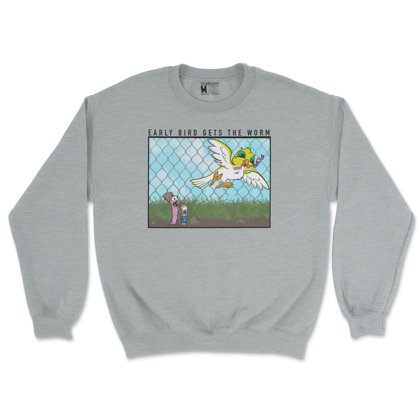 Gildan SoftStyle Crew Neck Early Bird in Sports Grey