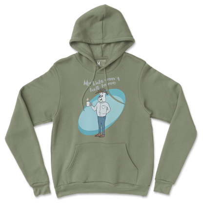 Gildan SoftStyle Hoodie My Kids Wont Talk To Me in Military Green