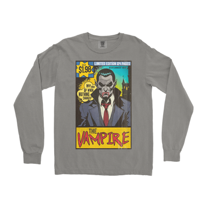 Comfort Colors Long Sleeve Sad Vampire in Grey