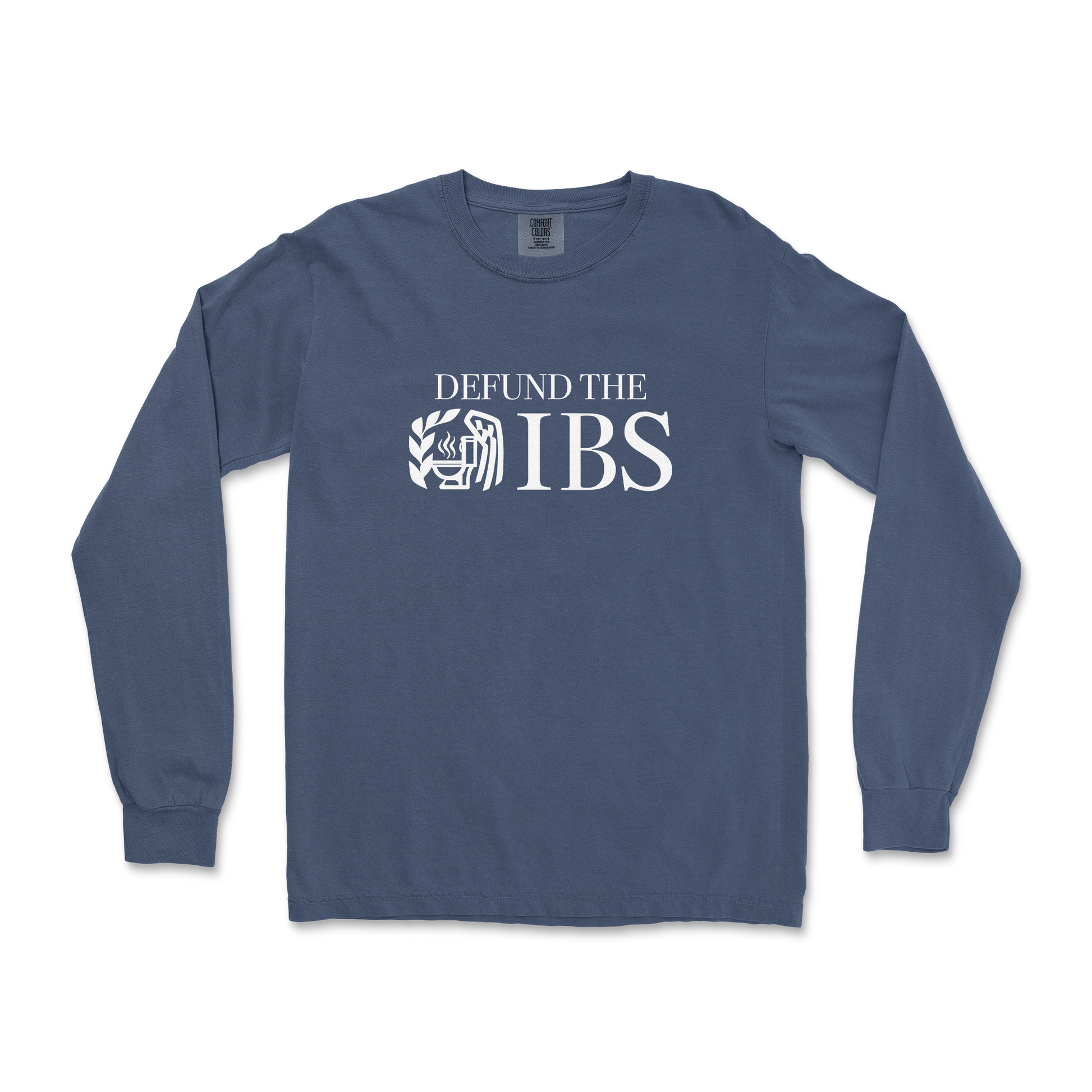 Comfort Colors Long Sleeve Defund The IBS in Midnight