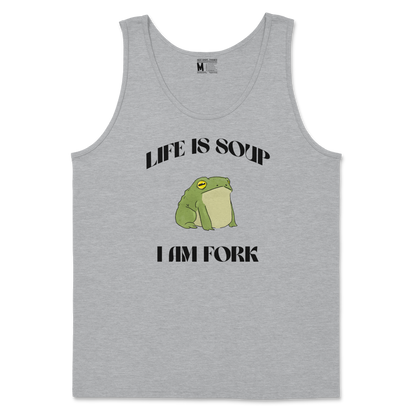 Gildan SoftStyle Tank Top I Am Fork  in Sport-Grey