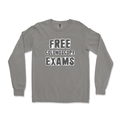 Comfort Colors Long Sleeve Free Colonoscopy Exams in Grey