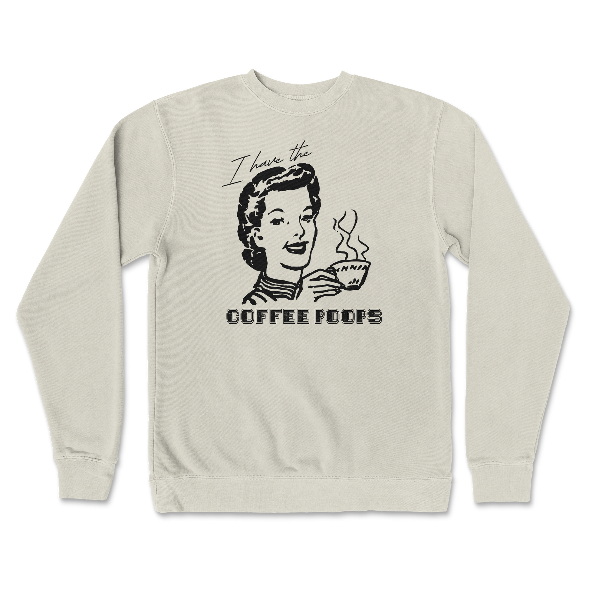 Independent Clothing Co. Crew Neck Coffee Poops  in Bone