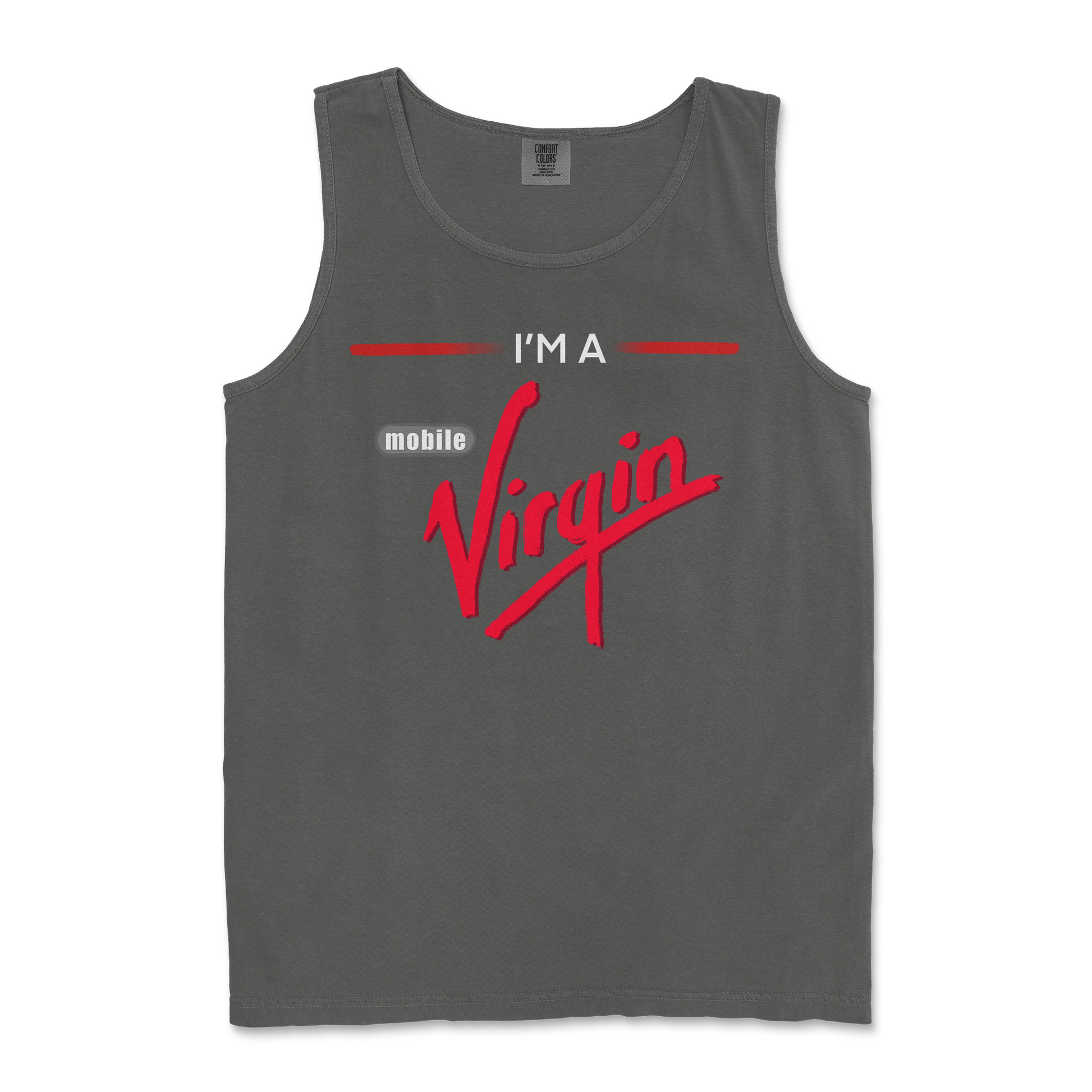 Comfort Colors Tank Top Mobile Virgin in Pepper