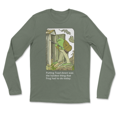 The Nice Shirt Long Sleeve Frog and Toad  in Military-Green