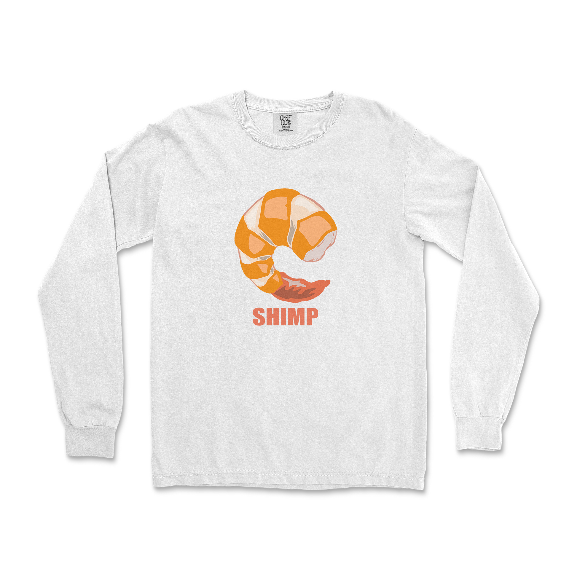 Comfort Colors Long Sleeve Shimp in White