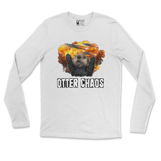 Gildan SoftStyle Long Sleeve Otter Chaos in White