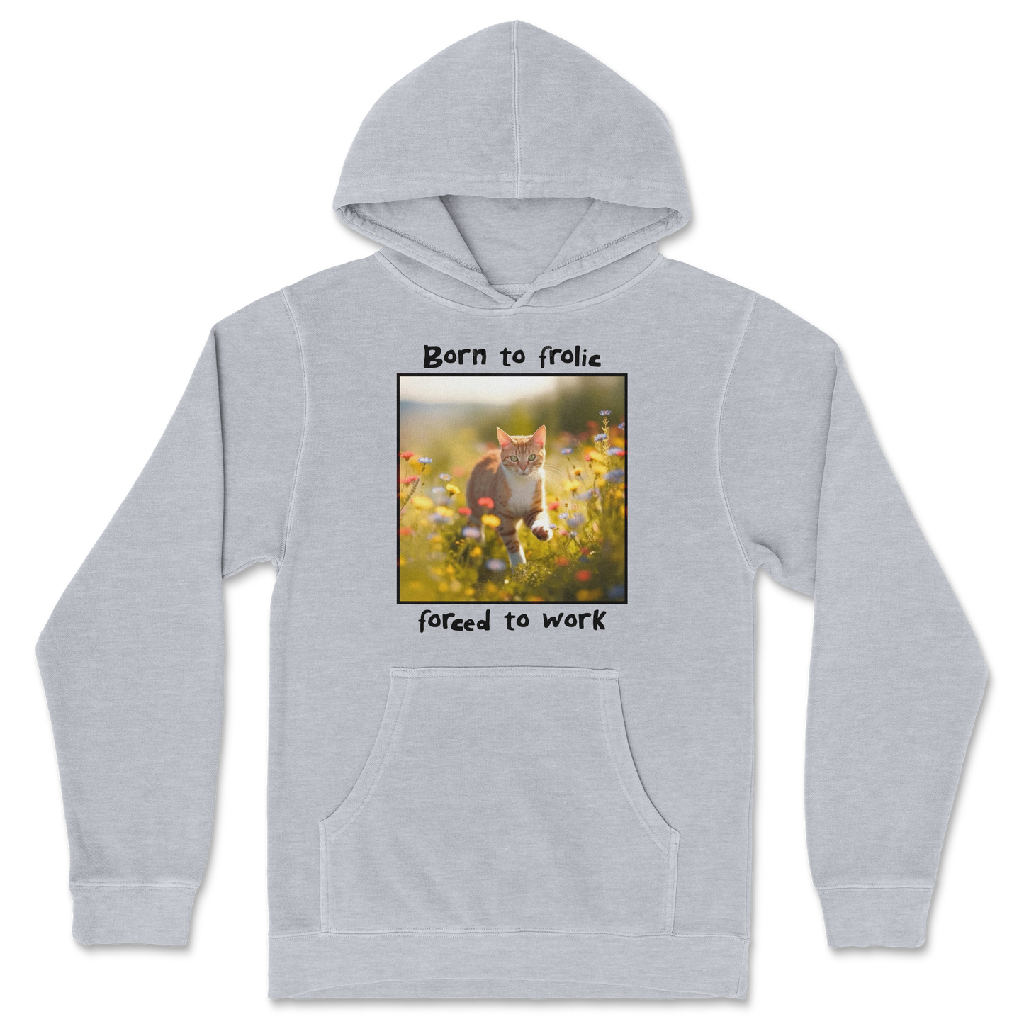 Independent Clothing Co. Hoodie Born to Frolic  in Grey-Heather