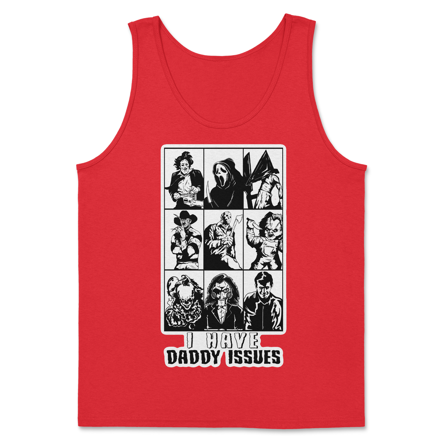 The Nice Shirt Tank Top Daddy Issues  in Red